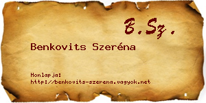 Benkovits Szeréna névjegykártya